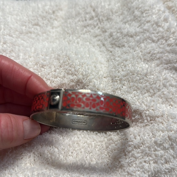 Coach Orange and Silver Bangle Bracelet - Picture 3 of 3
